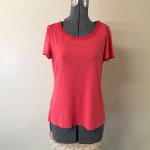 💰5/$25💰Talbots Large Petite Coral Pink Orange LP Shirt Top